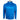 Blue long-sleeve shirt with a high collar and blue bass cat logo design.