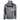 Grey camouflage hoodie with a face mask and a black bass cat logo on the front. 