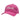 A bright pink baseball cap with a pink and white embroidered logo.