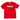 Red t-shirt with a white graphic reading 'Bass Cat'.