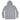 Back view of a light gray hooded long sleeve shirt