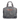 Olive green camo bag with a handle and an orange simms logo on the front. 